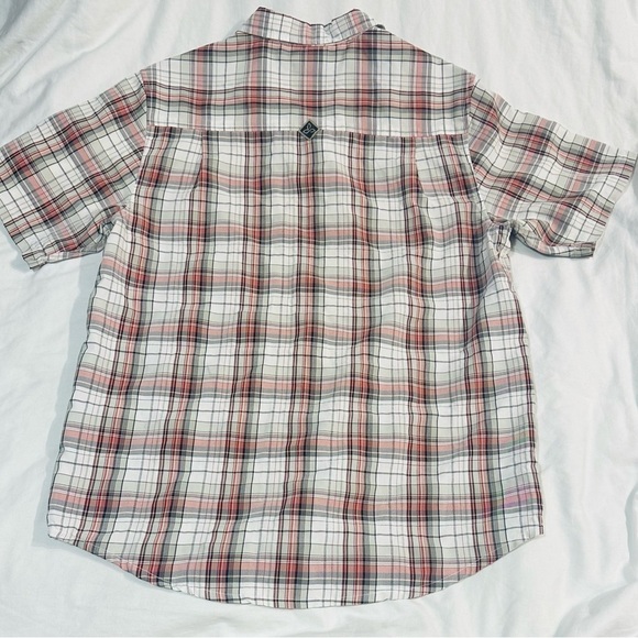 Prana Short Sleeve Button Up Plaid Cotton Shirt Men’s Med Grunge gorpcore casual - Picture 2 of 4
